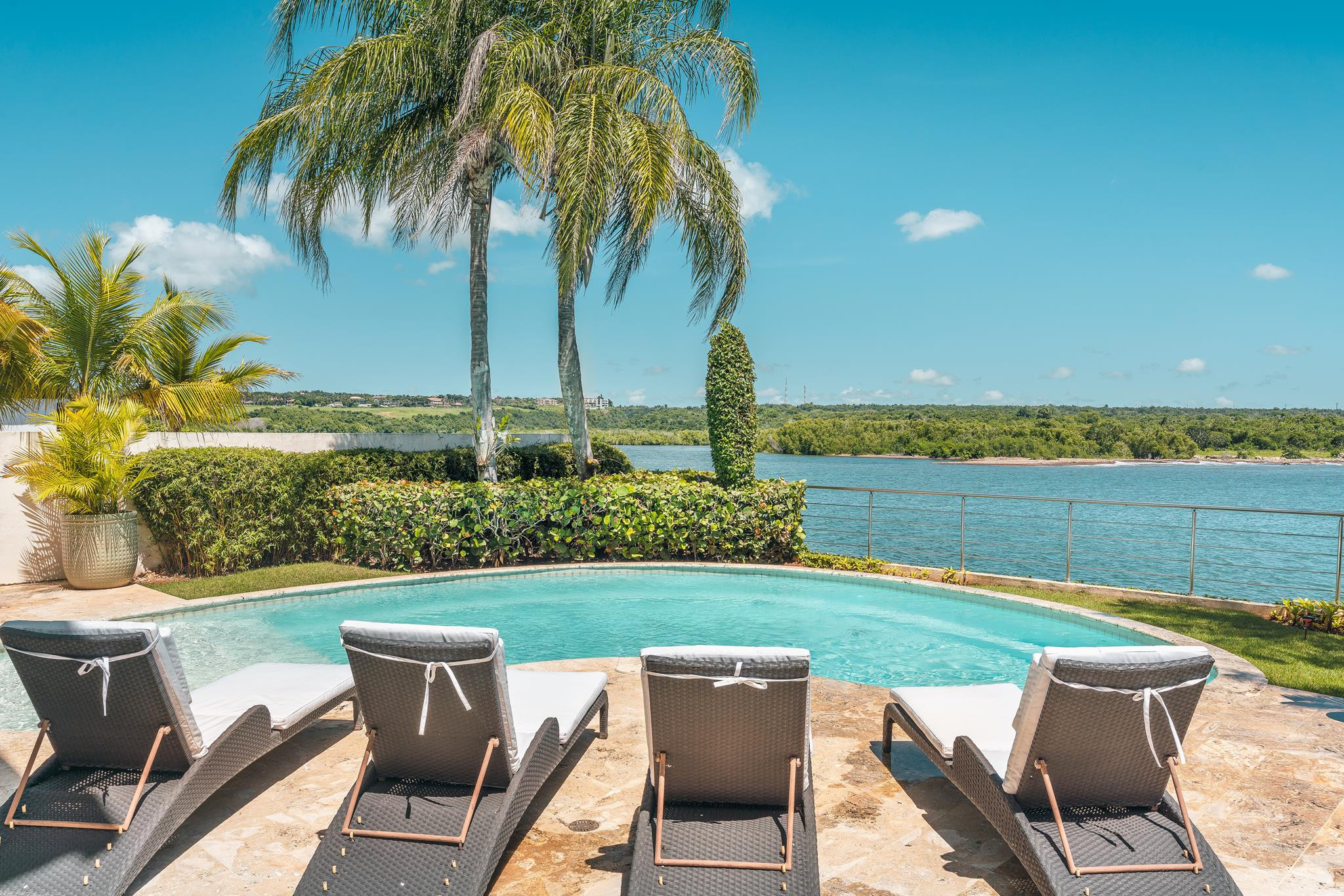 Pool and river view